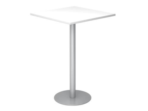Table haute, largeur x profondeur 800 x 800 mm, panneau blanc