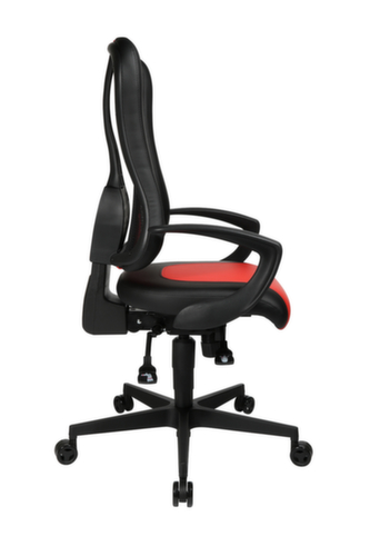 Topstar Siège de bureau pivotant Sitness Racer RS mit AL "Q3" avec assise 3D, noir/rouge