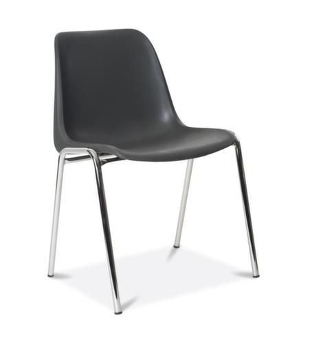 Chaise coque en plastique gerbable, anthracite
