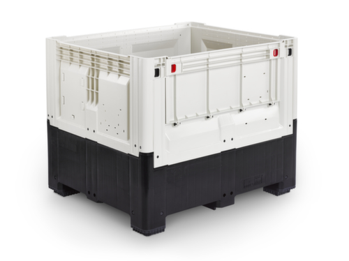 Caisse-palette à charnière High Cube avec rabat, 4 pieds, longueur x largeur 1200 x 1000 mm