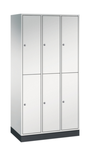 C+P Armoire vestiaire à deux niveaux Intro, largeur de compartiment 260 mm