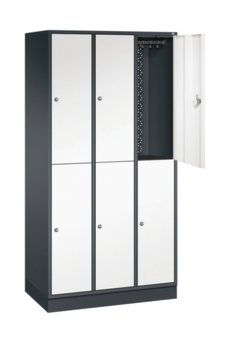C+P Armoire vestiaire à deux niveaux Intro, largeur de compartiment 260 mm