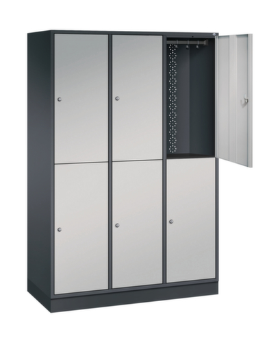 C+P Armoire vestiaire grand volume à deux niveaux Intro, largeur de compartiment 360 mm