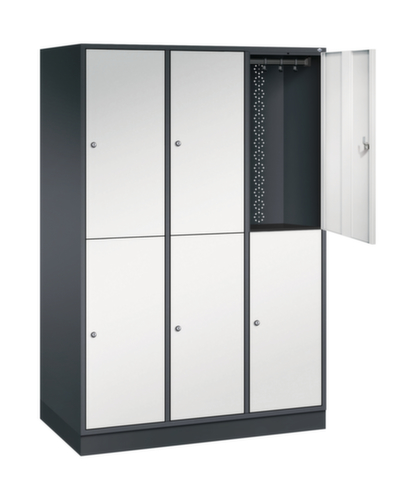 C+P Armoire vestiaire grand volume à deux niveaux Intro, largeur de compartiment 360 mm