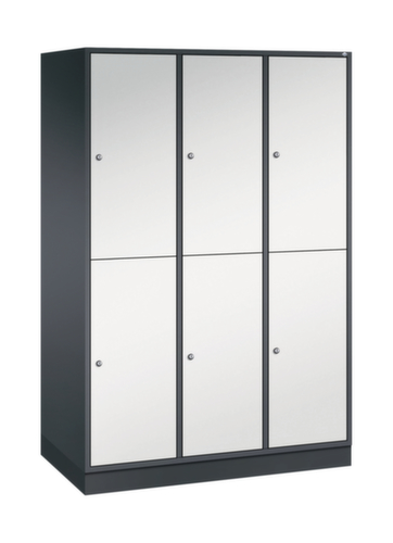 C+P Armoire vestiaire grand volume à deux niveaux Intro, largeur de compartiment 360 mm