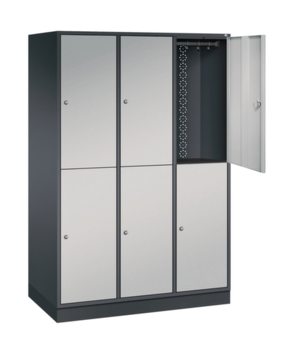C+P Armoire vestiaire grand volume à deux niveaux Intro, largeur de compartiment 360 mm