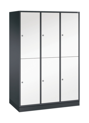 C+P Armoire vestiaire grand volume à deux niveaux Intro, largeur de compartiment 360 mm