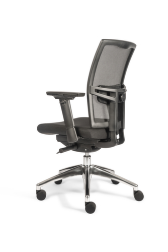 Siège de bureau pivotant 706+ avec mécanisme synchrone, Dossier maille, noir