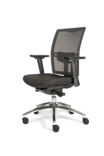 Siège de bureau pivotant 706+ avec mécanisme synchrone, Dossier maille, noir