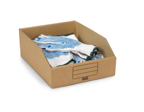 bac compartimentable en carton, profondeur 323 mm, marron