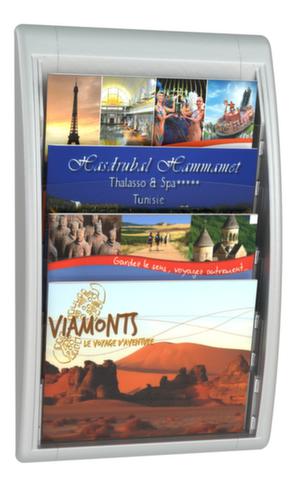 Paperflow Présentoir mural Quick Fit, 4 tablettes, structure aluminium-argenté