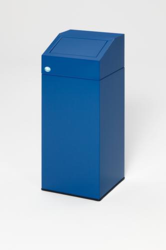 Collecteur de recyclage étiquette autocollante incl., 45 l, RAL5010 bleu gentiane, couvercle bleu