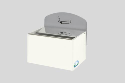 Cendrier mural ou combiné avec panneau arrière, blanc