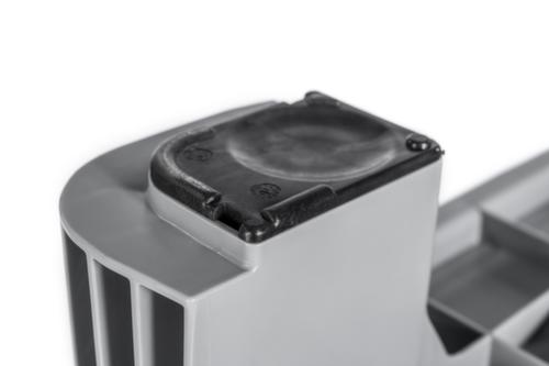 Grand conteneur à fond renforcé, capacité 354 l, gris, 4 pieds