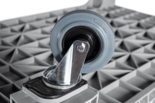 Grands conteneurs, capacité 535 l, gris, 4 roulettes pivotantes