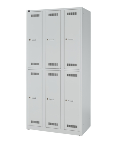 Bisley Armoire vestiaire à deux niveaux Light, largeur de compartiment 300 mm