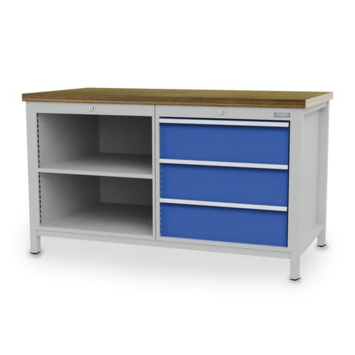 Bedrunka + Hirth Établi avec piètement en plusieurs coloris et différents panneaux