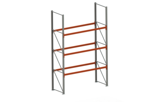 META Rayonnage à palettes MULTIPAL pour 12 palettes, largeur 2870 mm, 4 niveaux de stockage