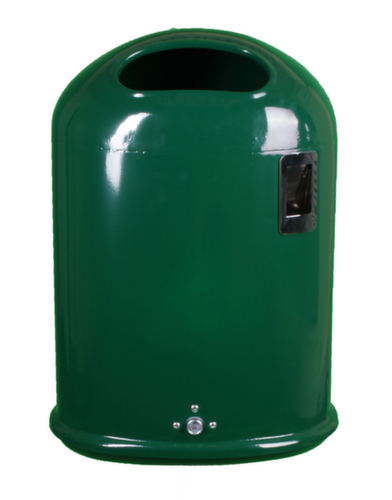 Poubelle ovale pour l'extérieur, vert mousse
