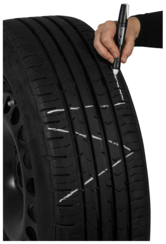 EICHNER Marqueur permanent, couleur de police jaune, tige orange