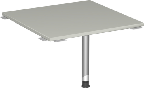 Gera Angle de liaison anguleux Milano 90° pour piètement 4 pieds, largeur x profondeur 800 x 800 mm, plaque gris clair