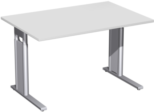 Gera Bureau à hauteur réglable Pro avec piètement en C argent