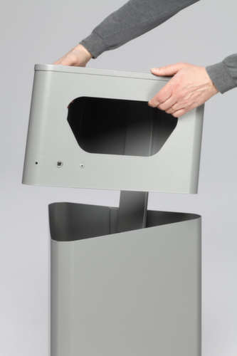 VAR Conteneur de tri sélectif triangulaire DE 41, 32 l, argent