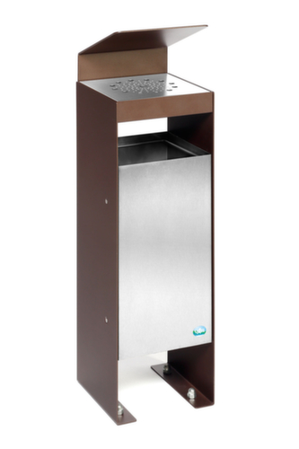 VAR Cendrier poubelle Q 25, deep-brown/nature