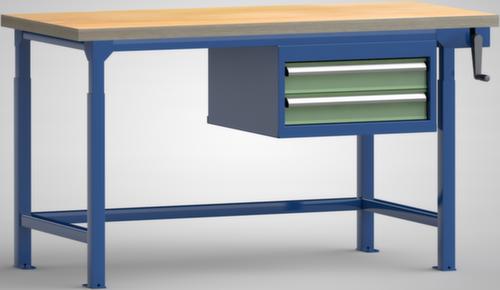 KLW Lutz Établi à hauteur réglable avec tiroirs, 2 tiroirs