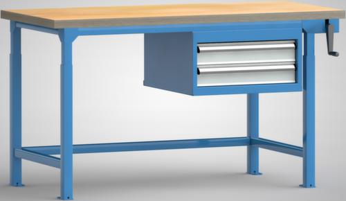 KLW Lutz Établi à hauteur réglable avec tiroirs, 2 tiroirs
