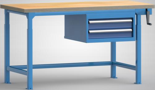 KLW Lutz Établi à hauteur réglable avec tiroirs, 2 tiroirs