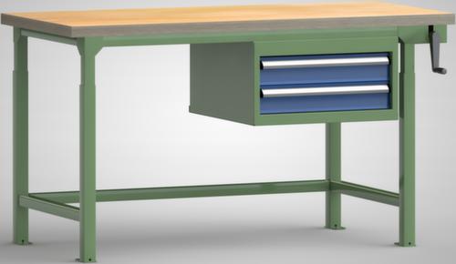 KLW Lutz Établi à hauteur réglable avec tiroirs, 2 tiroirs