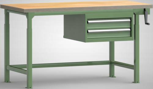 KLW Lutz Établi à hauteur réglable avec tiroirs, 2 tiroirs