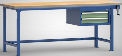 KLW Lutz Établi à hauteur réglable avec tiroirs, 2 tiroirs