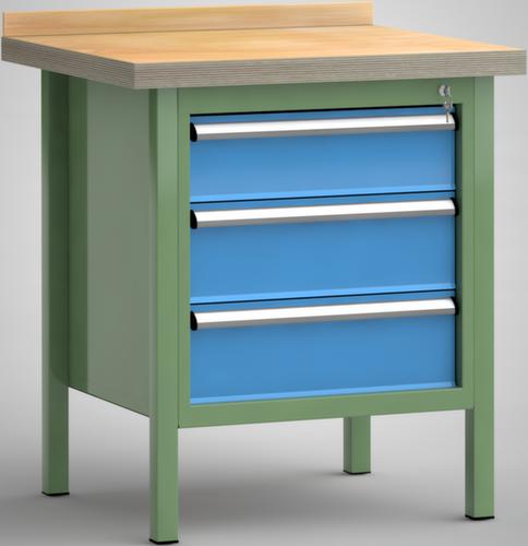 KLW Lutz Établi avec panneau multiplis, 3 tiroirs