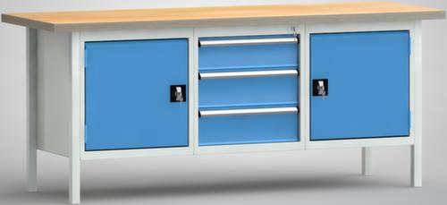 KLW Lutz Établi avec panneau multiplis, 3 tiroirs, 2 armoires