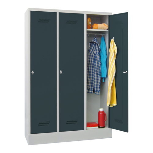 PAVOY Armoire vestiaire Basis avec 3 compartiments, largeur de compartiment 400 mm