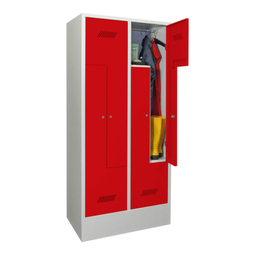 PAVOY Armoire vestiaire Z Basis avec 4 compartiments, largeur de compartiment 400 mm