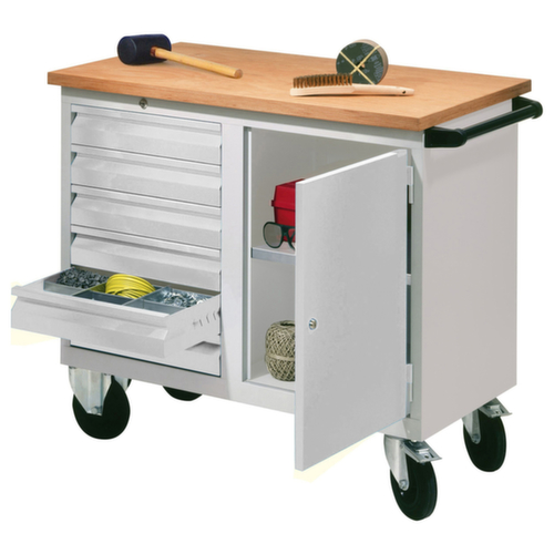 PAVOY Établi mobile, 6 tiroirs, 1 armoire