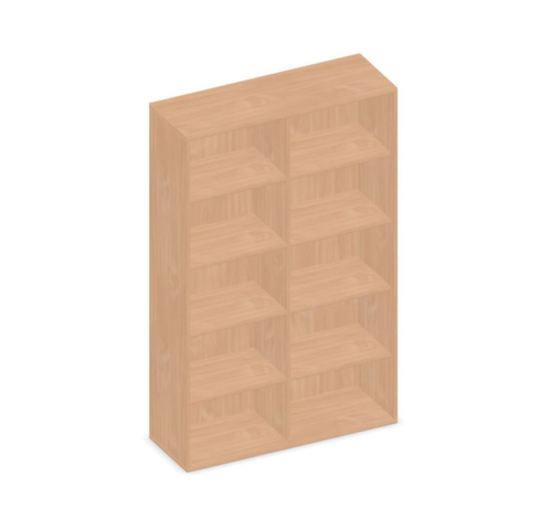 Gera Rayonnage de bureau Pro avec paroi arrière, largeur 1200 mm, 5 HC