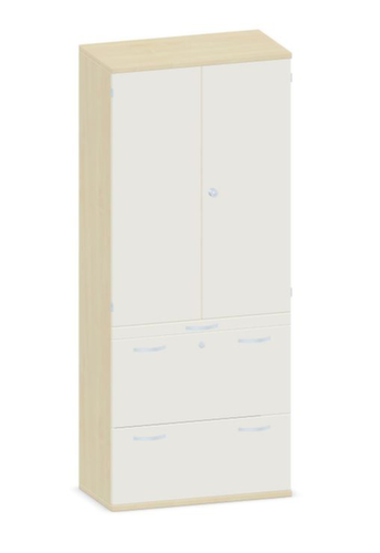 Gera Armoire combinée Pro, 3 hauteurs des classeurs