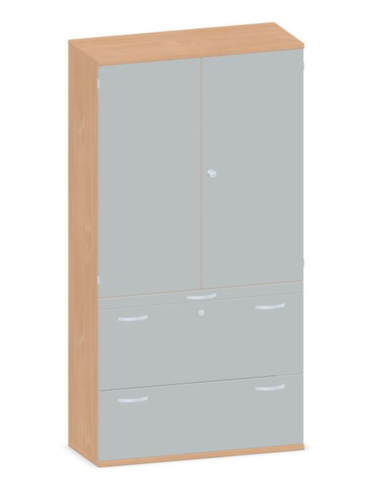 Gera Armoire combinée Pro, 3 hauteurs des classeurs