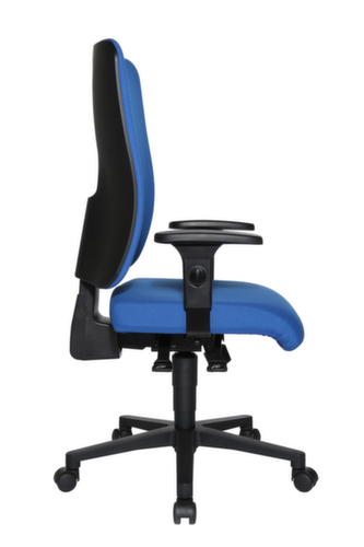 Topstar Siège de bureau pivotant Open X (P) avec dossier capitonné laminé, bleu