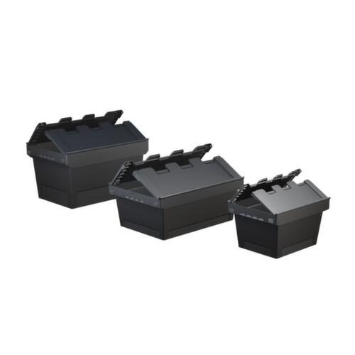 BITO Bac réutilisable BITOBOX MB plombable, capacité 18 l, couvercle rabattable