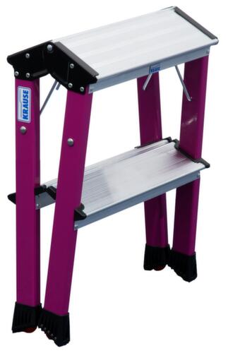 Krause Marchepied pliant sur roulettes Monto® Rolly®, aluminium, violâtre