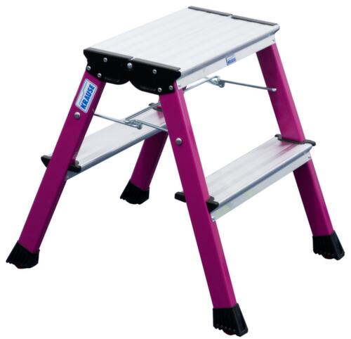 Krause Marchepied pliant sur roulettes Monto® Rolly®, aluminium, violâtre