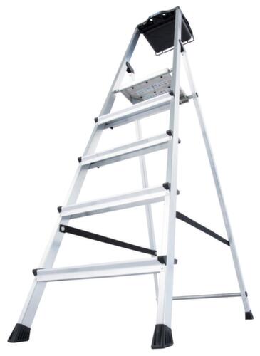 Krause Escabeau industriel Monto® Secury® avec revêtements antidérapants, 5 marches à profil antidérapant