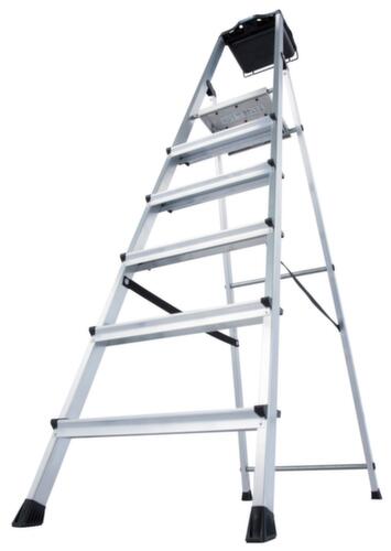 Krause Escabeau industriel Monto® Secury® avec revêtements antidérapants, 6 marches à profil antidérapant