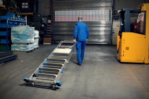 Krause Escabeau grande hauteur télescopique roulant STABILO® Professional