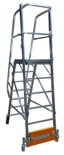 Krause Escabeau grande hauteur roulant STABILO® Professional Vario kompakt, 7 marche(s) en tôle striée